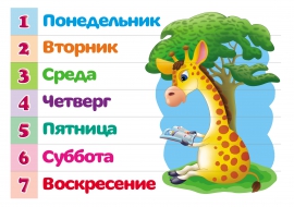 Дни недели. Игра, пазл Дни недели. Игра, пазл