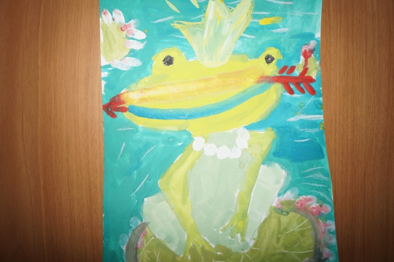 лягушка Конкурс детского рисунка. Март 2014. Школьники лягушка