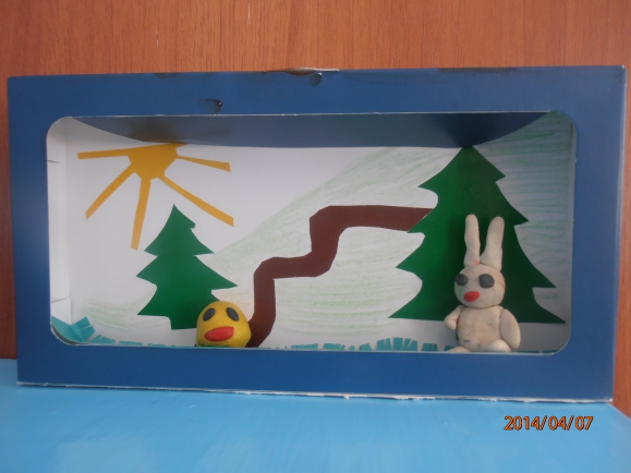 "Колобок" Русская народная сказка. Апрель 2014. Поделки и рисунки. Дошкольники "Колобок"