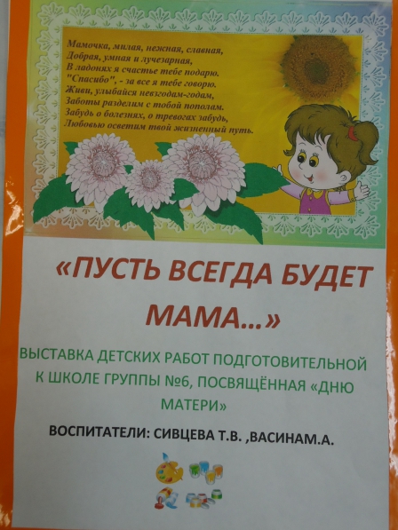 «Пусть всегда будет мама». Выставка детских работ в рамках реализации проекта «Супер мама» Фото «Пусть всегда будет мама». Выставка детских работ в рамках реализации проекта «Супер мама»
