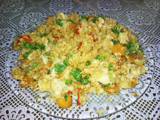 Кус-кус с овощами и соевым соусом Фото Кус-кус с овощами и соевым соусом