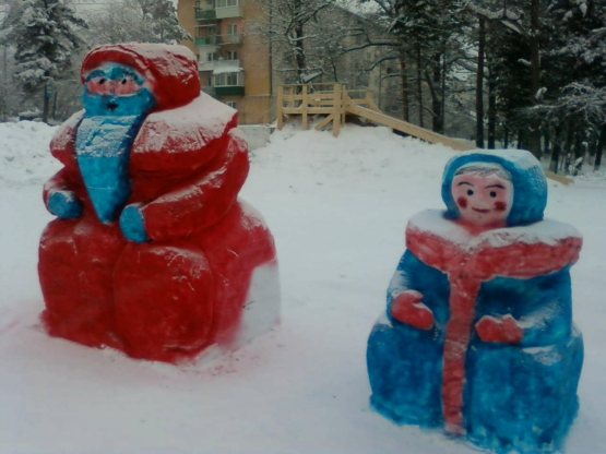 Снежные фигуры на новый год своими руками