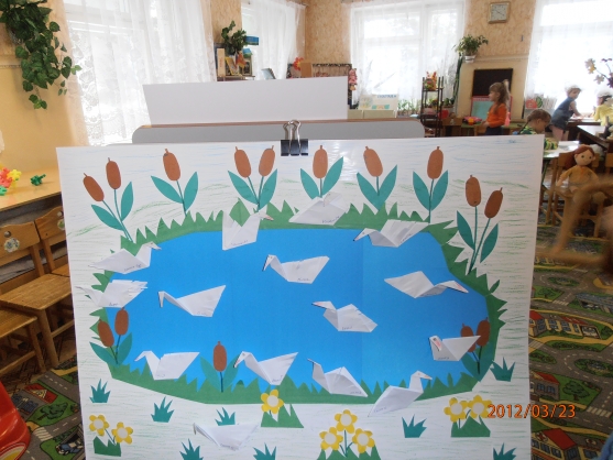 Панно птицы (оригами) Фото Панно птицы (оригами)