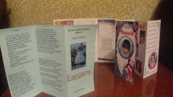 Детско-родительский проект «Наши имена» Фото Детско-родительский проект «Наши имена»