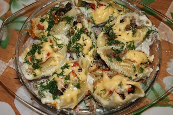 Ракушки фаршированные Фото Ракушки фаршированные