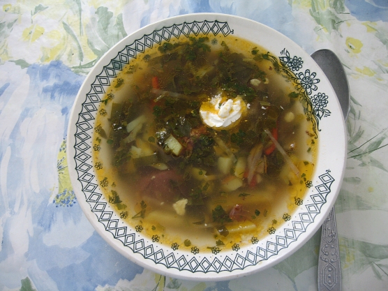 Зелёный борщ. Кулинарное продолжение весенней темы Фото Зелёный борщ. Кулинарное продолжение весенней темы