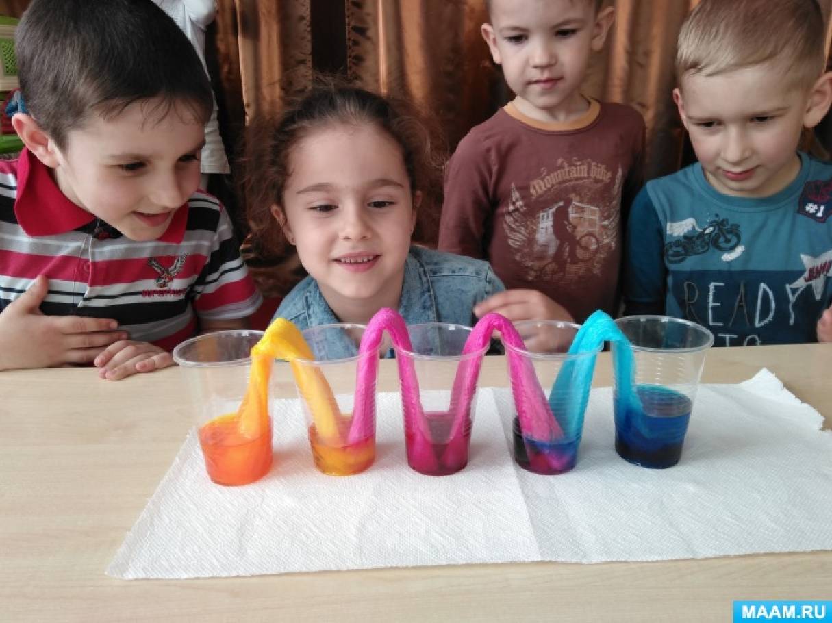 Опыт «Гуляющая вода» Фото Опыт «Гуляющая вода»