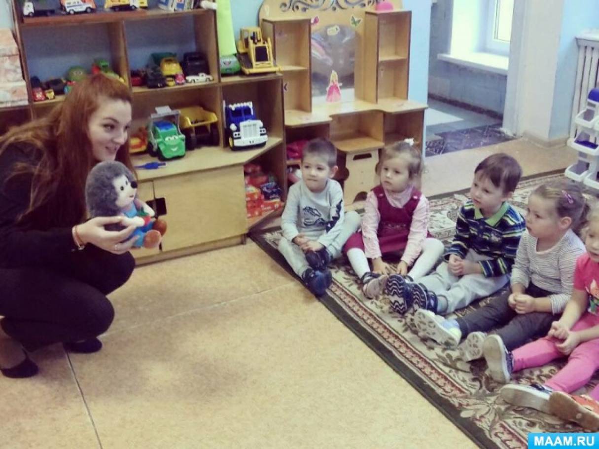 Занятие «Ежик в гостях у малышей» (адаптация в ДОУ) Фото Занятие «Ежик в гостях у малышей» (адаптация в ДОУ)