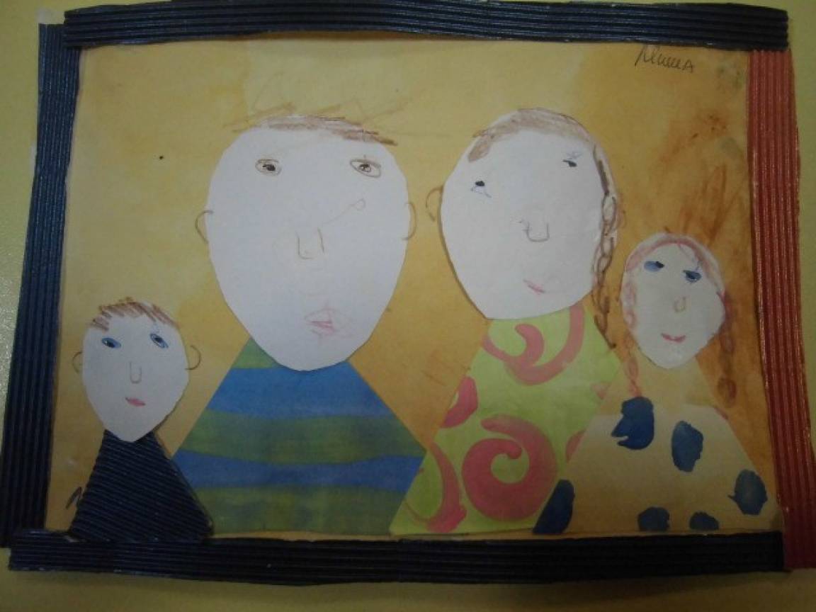 Конспект занятия по рисованию в средней группе семейный портрет