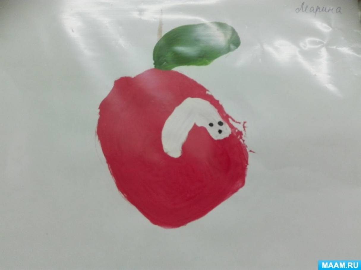 План конспект урока по рисованию яблока