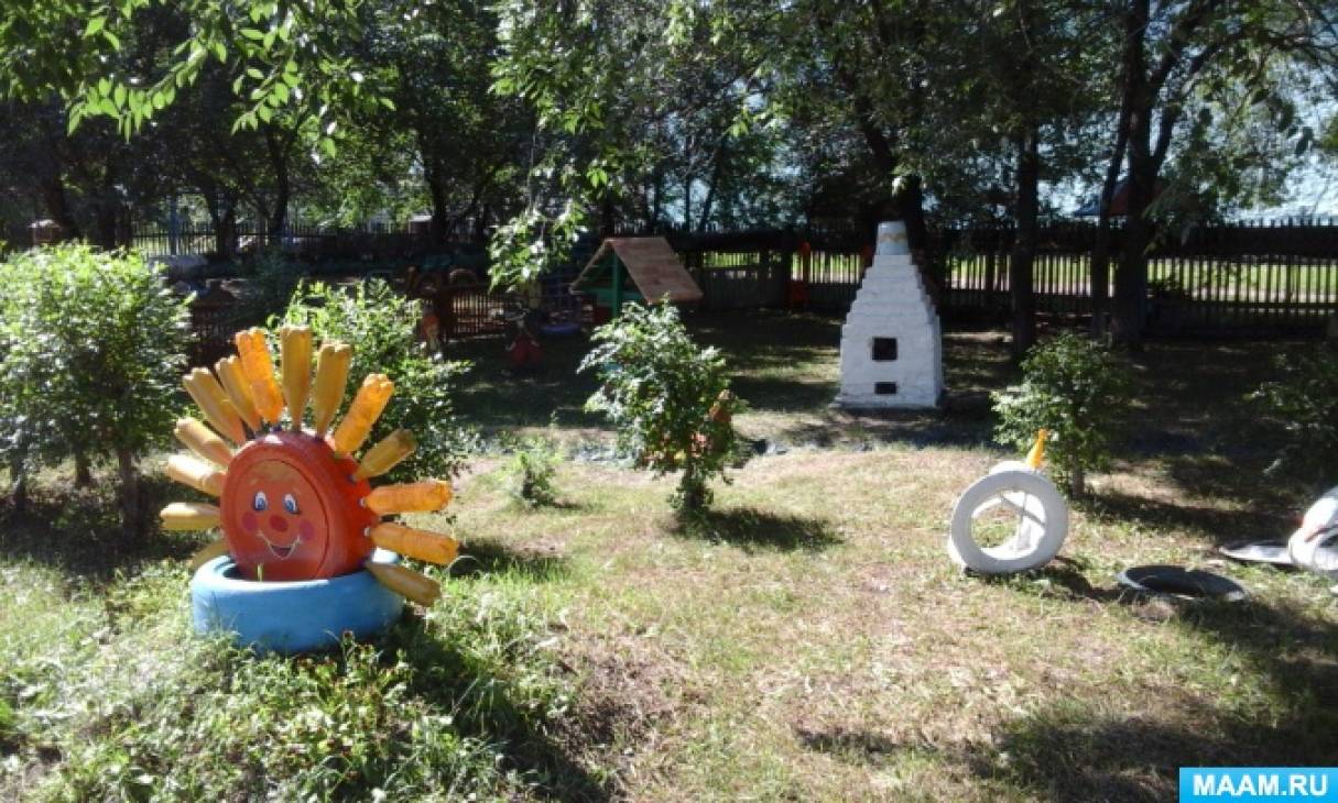 «Казка в нашому саду». Оформлення ділянки ДОУ Фото «Сказка в нашем саду». Оформление участка ДОУ