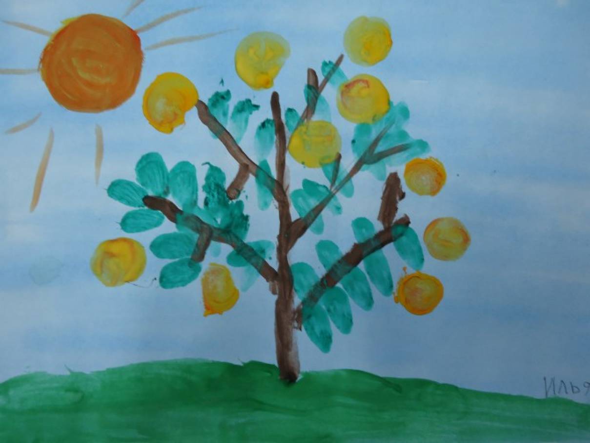 План конспект занятия по рисованию на тему цветущая яблоня
