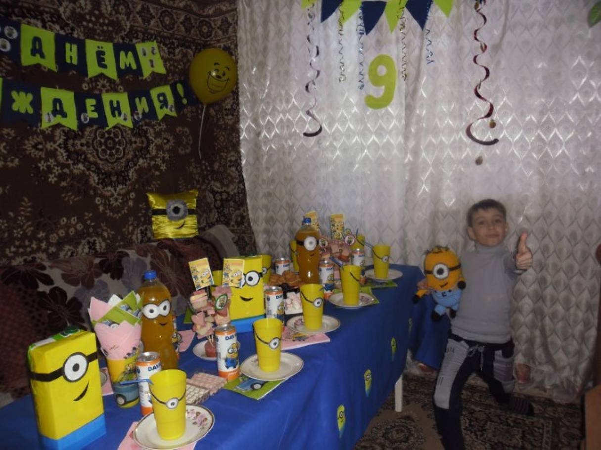 Фотоотчёт «Сине-желтая вечеринка или очередной день рождения Матвея с его любимыми миньонами»