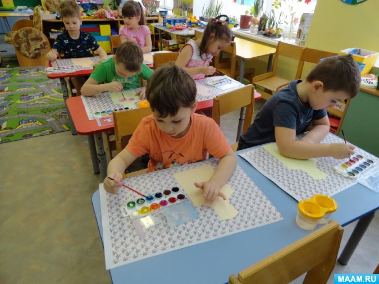 Конспект занятия по изобразительной деятельности для детей 5–6 лет «Городецкая роспись деревянной доски» Фото Конспект занятия по изобразительной деятельности для детей 5–6 лет «Городецкая роспись деревянной доски»