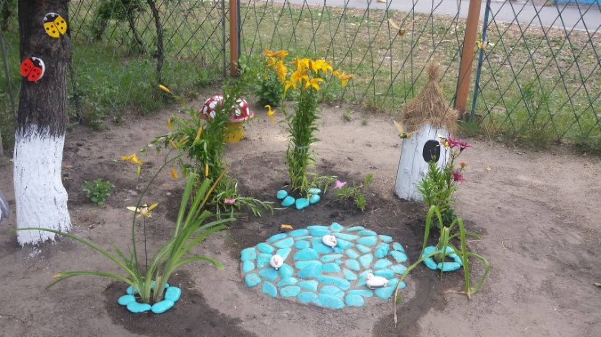 Детский сад оформление участка летом своими руками фото 552