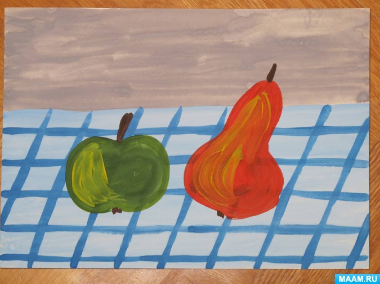 Конспект занятий по рисованию овощи и фрукты