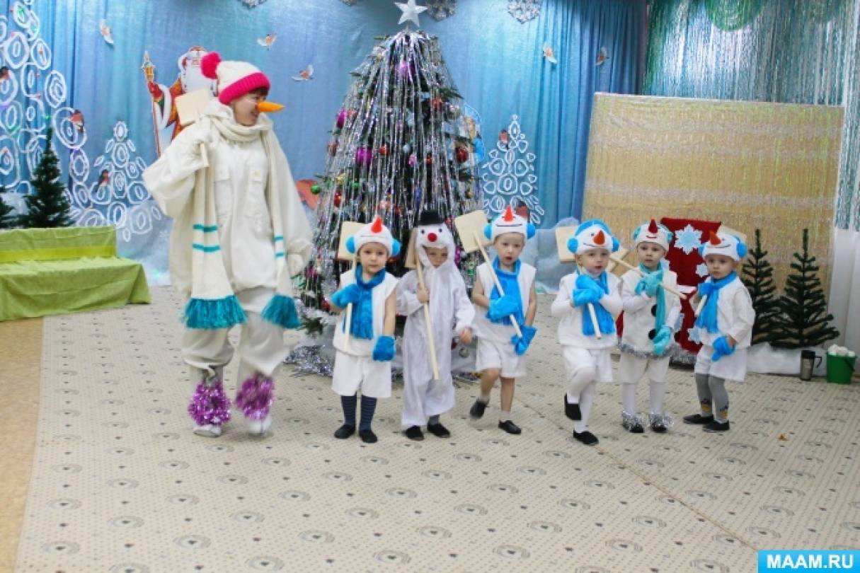Сценарий новогоднего утренника для детей 3–4 лет «Веселый Новый год»