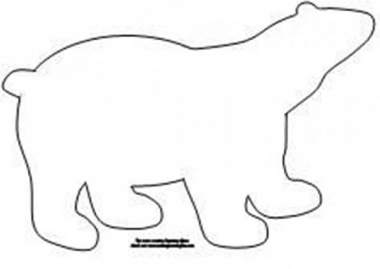 Скачать шаблон белого медведя