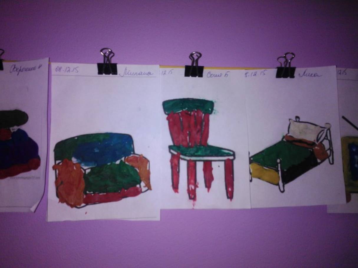 Конспекты занятий в детском саду полепке и рисованию на тему мебель