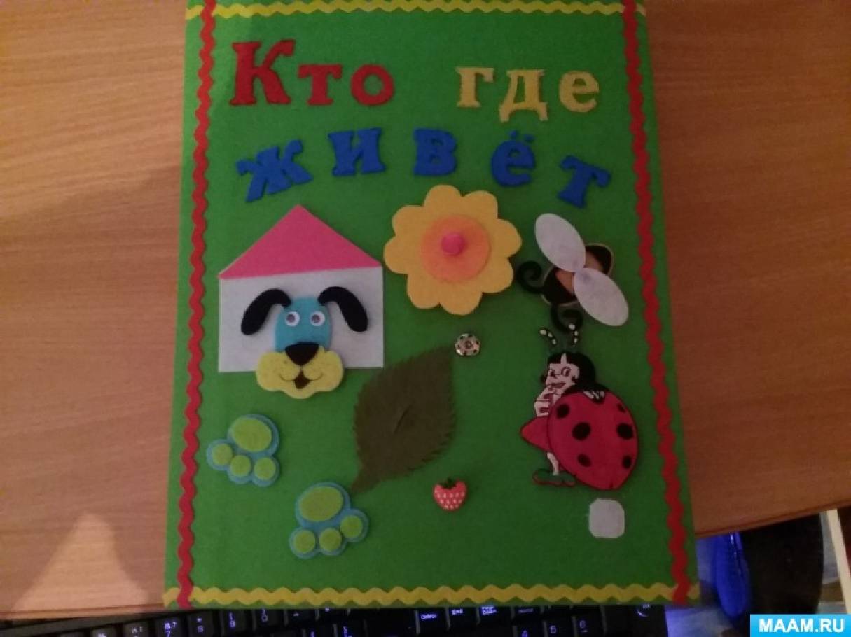 Фетровая книжка «Кто где живет?» для малышей Фото Фетровая книжка «Кто где живет?» для малышей