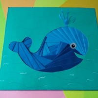 Мастер-класс по изготовлению поделки в технике айрис-фолдинг «Кит»