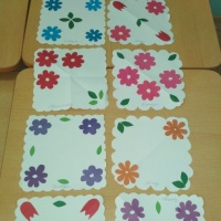 Фотоотчет о художественной деятельности детей младшей группы по украшению салфетки к Празднику полезных привычек на МAAM