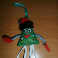 Мастер-класс подвески «Елочка» из фетра и декоративных элементов