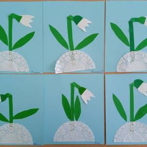 Конспект занятия по аппликации «Подснежник» для младшего дошкольного возраста