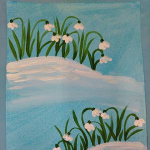 Мастер-класс по рисованию в подготовительной группе «День рождения подснежника»