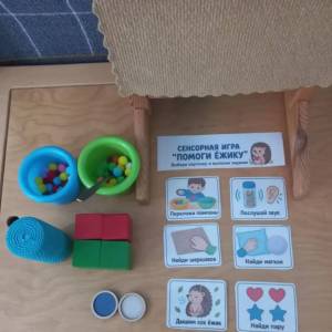 Сенсорная игра «Помоги ёжику»