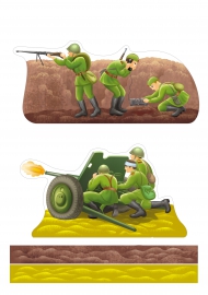Советские солдаты. Детали для макета «Великая Отечественная война»