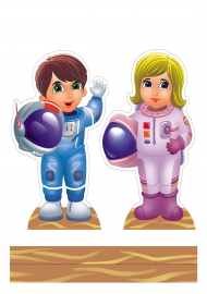 Фигурки космонавтов для космического макета