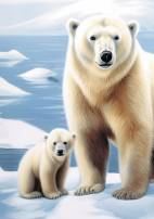 Плакат для детей с белым медведем