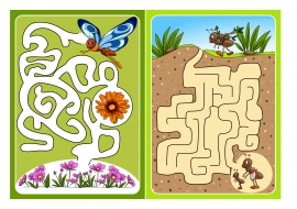 Лабиринт с муравьем — скачать и распечатать. Животные — Насекомые и ...