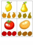 Определи по тени: фрукты и овощи