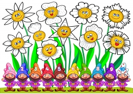 Умная раскраска для дошкольников «Цветы»