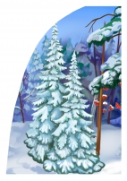 Зимний лес. Картинка для создания макета