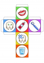 Игра-график на тему здоровья зубов. Кубик для игры