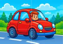 Машина. Разрезная картинка