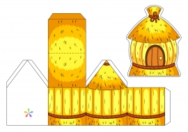 Шаблон домика из бумаги для вырезания