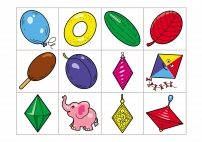 Картинки педметов разных цветов и геометрических форм для лотом
