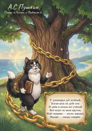 Кот ученый из сказки Пушкина Кот ученый из сказки Пушкина