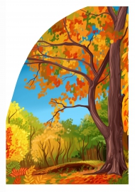 Боковая часть макета «Золотая осень в лесу»