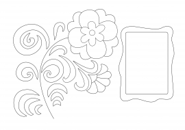 Хохлома. Раскрась и дорисуй рамку