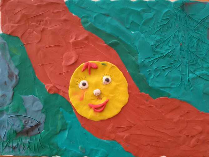 Картинки сказка колобок из пластилина