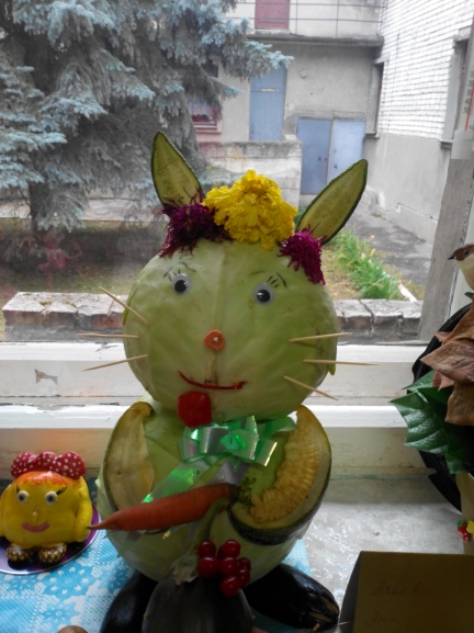 зайка Конкурс детских поделок. Октябрь 2014. Дошкольники зайка