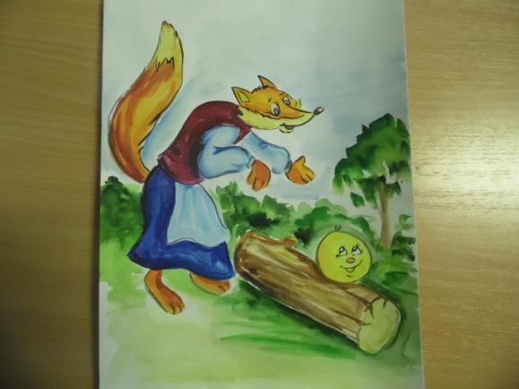 Колобок Русская народная сказка. Декабрь 2013. Поделки и рисунки. Дошкольники Колобок