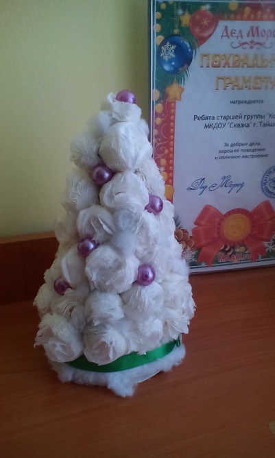"Белоснежная краса" Конкурс «Маленькой ёлочке холодно зимой». Январь 2016. Поделки и рисунки. Дошкольники "Белоснежная краса"