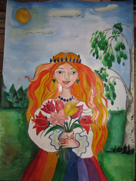 Девушка май рисунок