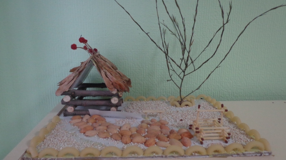 "Дом для домовенка Кузи." Конкурс Новогодних поделок. Декабрь 2013. Дошкольники "Дом для домовенка Кузи."